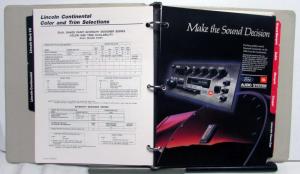 1986 Lincoln Mercury Cougar Mark VII Continental  Marquis Advance Edition Guide