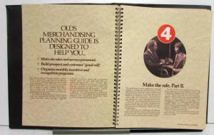1978 Oldsmobile Incentives Codes Order Forms Merchandising Planning Guide