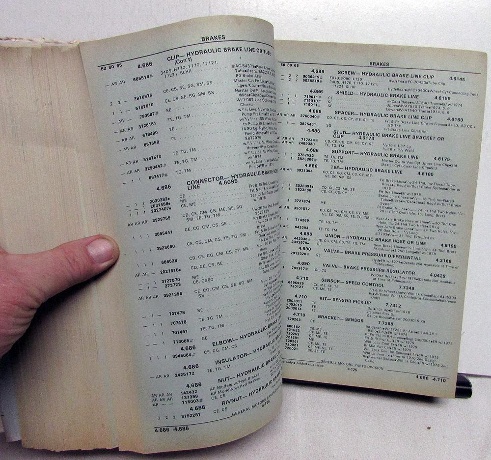 19731978 GMC Chevy Medium Duty Series 5000 6000 6500 Trucks Parts Book