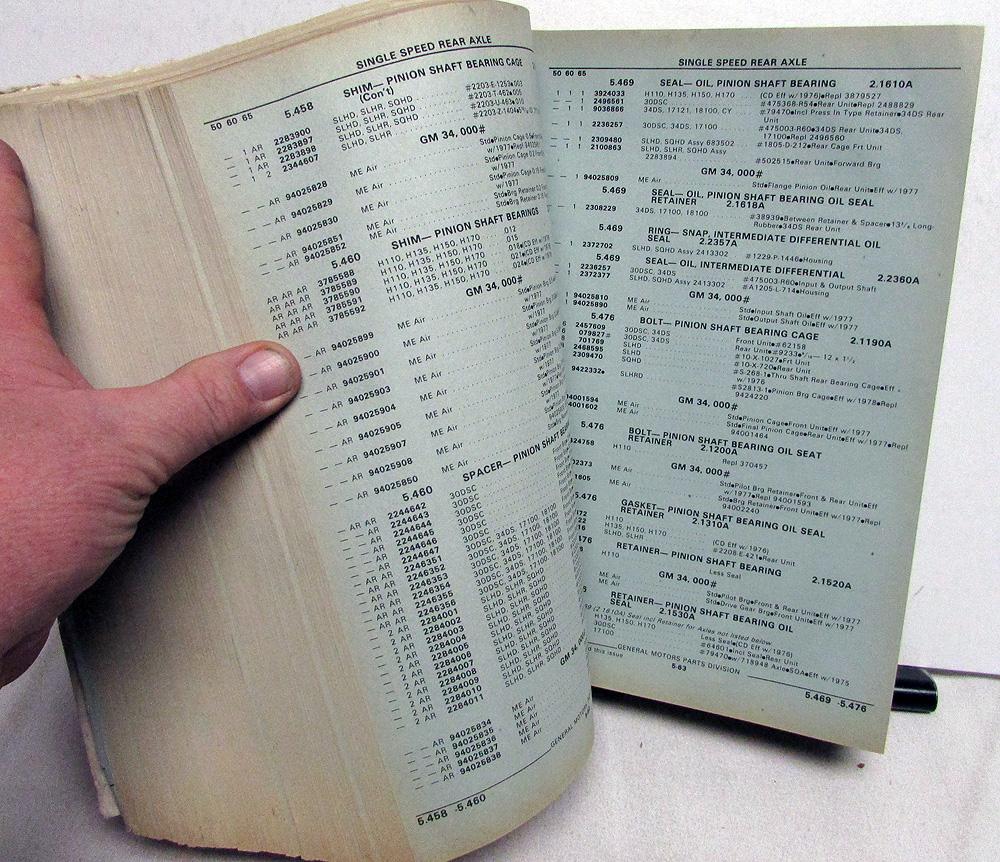 19731978 GMC Chevy Medium Duty Series 5000 6000 6500 Trucks Parts Book