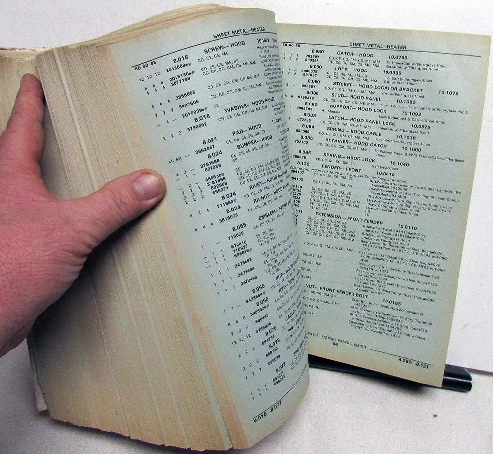 19731978 GMC Chevy Medium Duty Series 5000 6000 6500 Trucks Parts Book