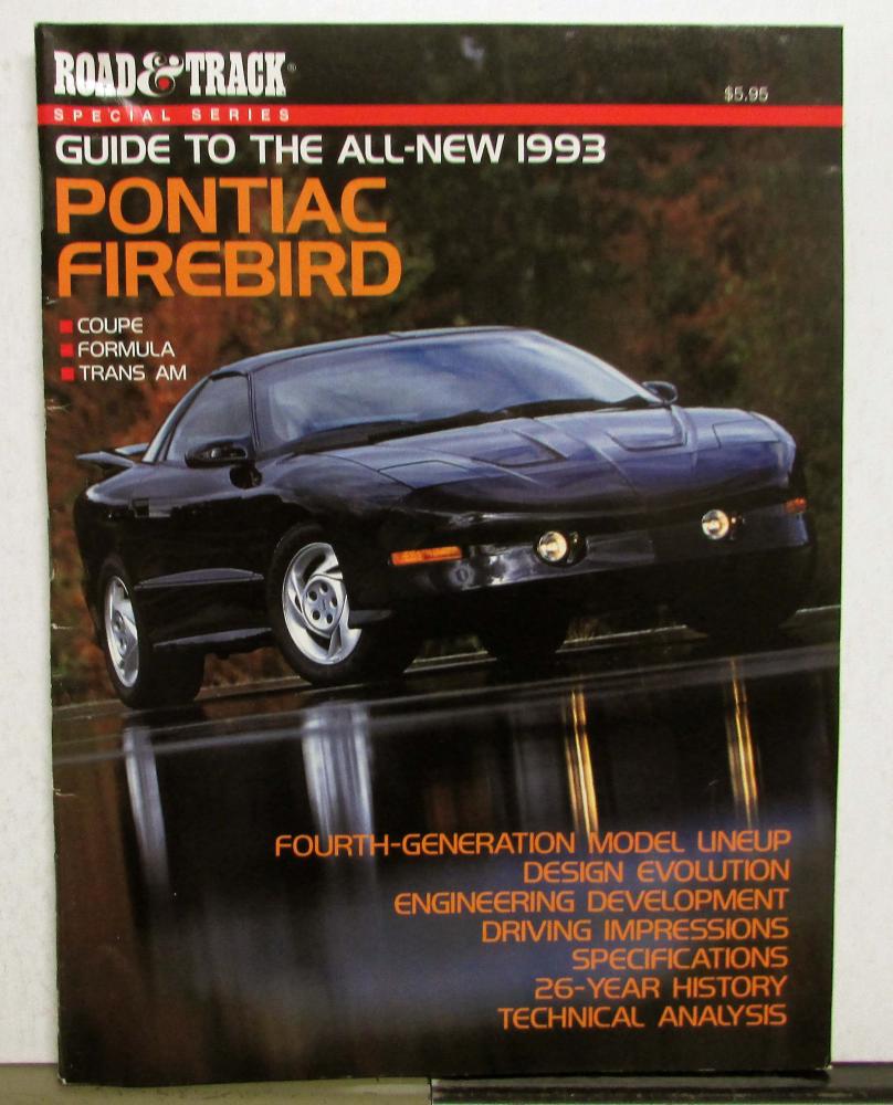 1993 Pontiac Firebirds Road & Track Special Series Magazine