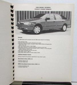 1990 Lincoln-Mercury Cougar Marquis Continental MarkVII Advanced Fleet Fact Book