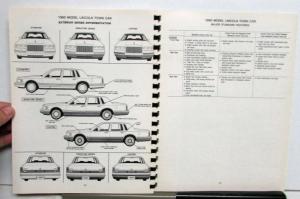 1990 Lincoln-Mercury Cougar Marquis Continental MarkVII Advanced Fleet Fact Book