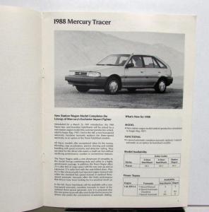 1988  Lincoln Mercury Merkur XR4Ti Scorpio Marquis Cougar Mark VII Advance Fleet