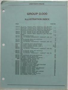 1976-1978 GMC Chevy Light Truck 10 thru 35 Illustration Parts Book - Canadian