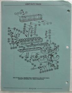 1976-1978 GMC Chevy Light Truck 10 thru 35 Illustration Parts Book - Canadian