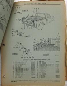 1972-1977 Chevrolet LUV Truck Parts Book Series 1 thru 6
