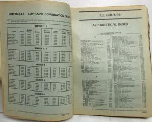 1972-1978 Chevrolet LUV Truck Chassis and Body Parts Book Series 1 thru 8