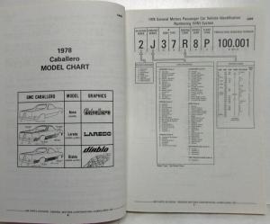 1978-1981 GMC Caballero Truck Dealer Parts Book Catalog 5AW80