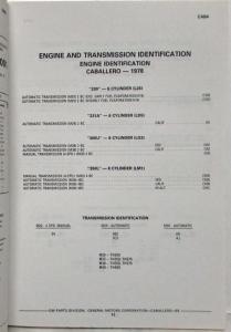 1978-1981 GMC Caballero Truck Dealer Parts Book Catalog 5AW80