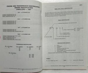 1978-1981 GMC Caballero Truck Dealer Parts Book Catalog 5AW80