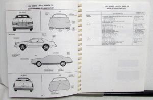 1992 Lincoln-Mercury Cougar Marquis Continental MarkVII Advanced Fleet Fact Book