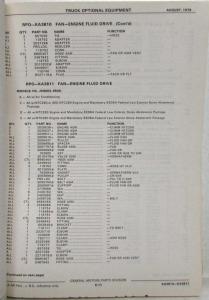 1978 GMC Chevrolet Medium and Heavy Duty Regular Production Options Parts Book