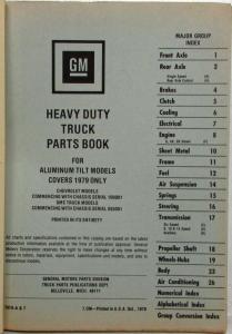 1979 GMC Astro Chevrolet Titan Aluminum Tilt Models Truck Parts Book D9K D9M D9L