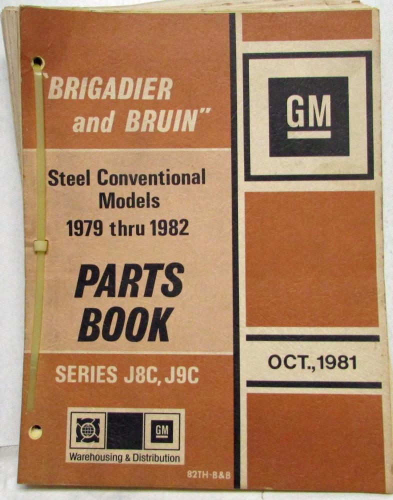 1979-1982 GMC Brigadier Chevrolet Bruin Truck Parts Book Series J8C J9C