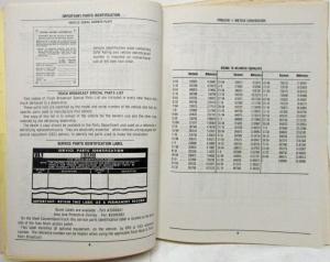 1979-1982 GMC Brigadier Chevrolet Bruin Truck Parts Book Series J8C J9C