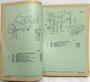 1982-1985 GMC Chevrolet ST Truck and 1985 M Van Parts/Illustration Book
