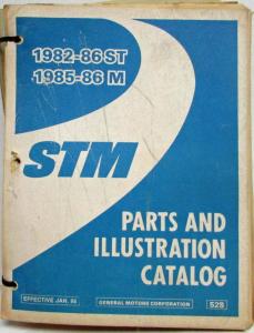 1982-1986 GMC Chevrolet ST Truck and 1985-1986 M Van Parts/Illustration Book