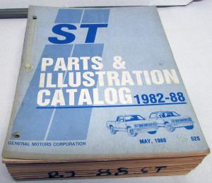 1982-1988 GMC Chevrolet ST Truck Parts/Illustration Book S-10 S-15 Jimmy Blazer