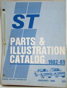 1982-1989 GMC Chevrolet ST Truck Parts/Illustration Book S-10 S-15 Jimmy Blazer