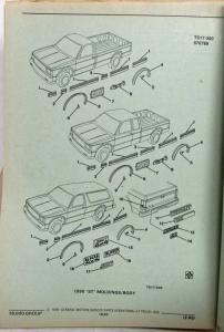 1982-1990 GMC Chevrolet ST Truck Parts/Illustration Book S-10 S-15 Jimmy Blazer