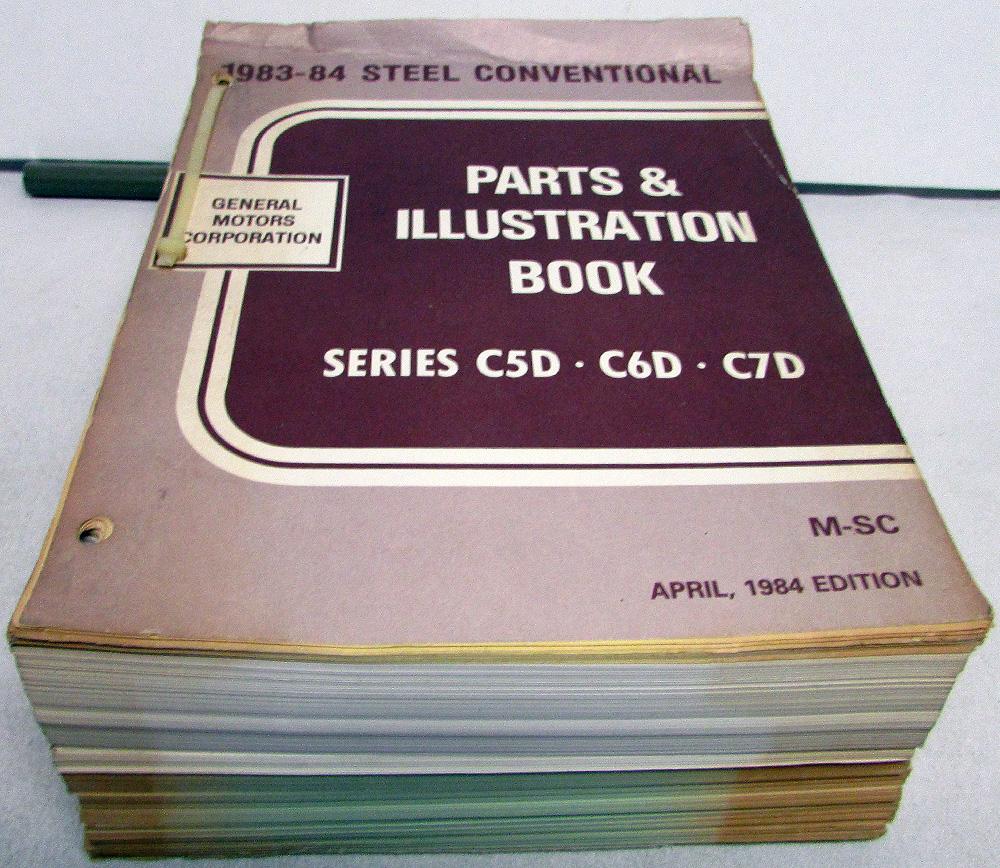 1983-1984 GMC Chevy Truck Parts/Illustration Book Steel Conventional Medium Duty