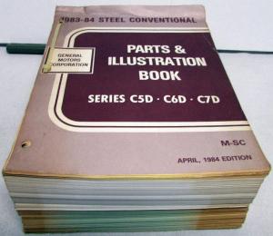 1983-1984 GMC Chevy Truck Parts/Illustration Book Steel Conventional Medium Duty