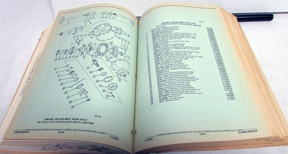 19831984 GMC Brigadier Truck Parts/Illustration Book Series J8C J9C