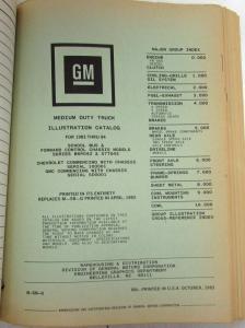 1983-1984 GMC Chevy School Bus & FWD Control Chassis Parts/Illustration Book