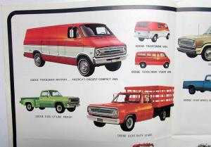 1972 Dodge Truck Dealer Sales Brochure Poster Full Line Pickup Van HD Crew Cab