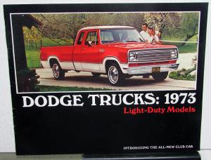 1973 Dodge Truck Dealer Sales Brochure Light Duty Pickup D100 200 300