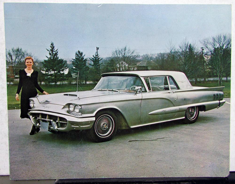 1960 Ford Thunderbird Allegheny Ludlum Stainless Steel Promo Car Post Card