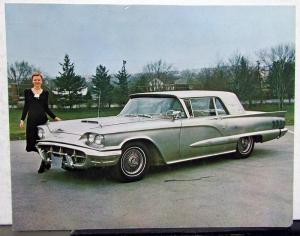 1960 Ford Thunderbird Allegheny Ludlum Stainless Steel Promo Car Post Card