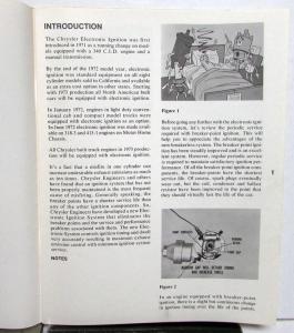 1973 Dodge Truck Dealer Service Training Manual Electronic Ignition System