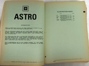 1983-1984 GMC Astro Parts and Illustration Book Heavy Duty Series D9K D9L