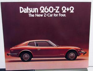Original 1974 Datsun 260-Z Dealer Prestige Sales Brochure Folder 2+2 Rare
