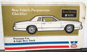 1975 Chrysler Plymouth Dodge Dealer New Vehicle Prep Checklist Booklet TM-705P