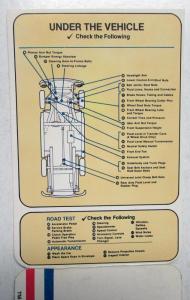 1975 Chrysler Plymouth Dodge Dealer New Vehicle Prep Graphic Checklist ...