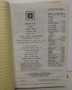 1983-1985 GMC Chevy School Bus & FWD Control Chassis Parts/Illustration Book