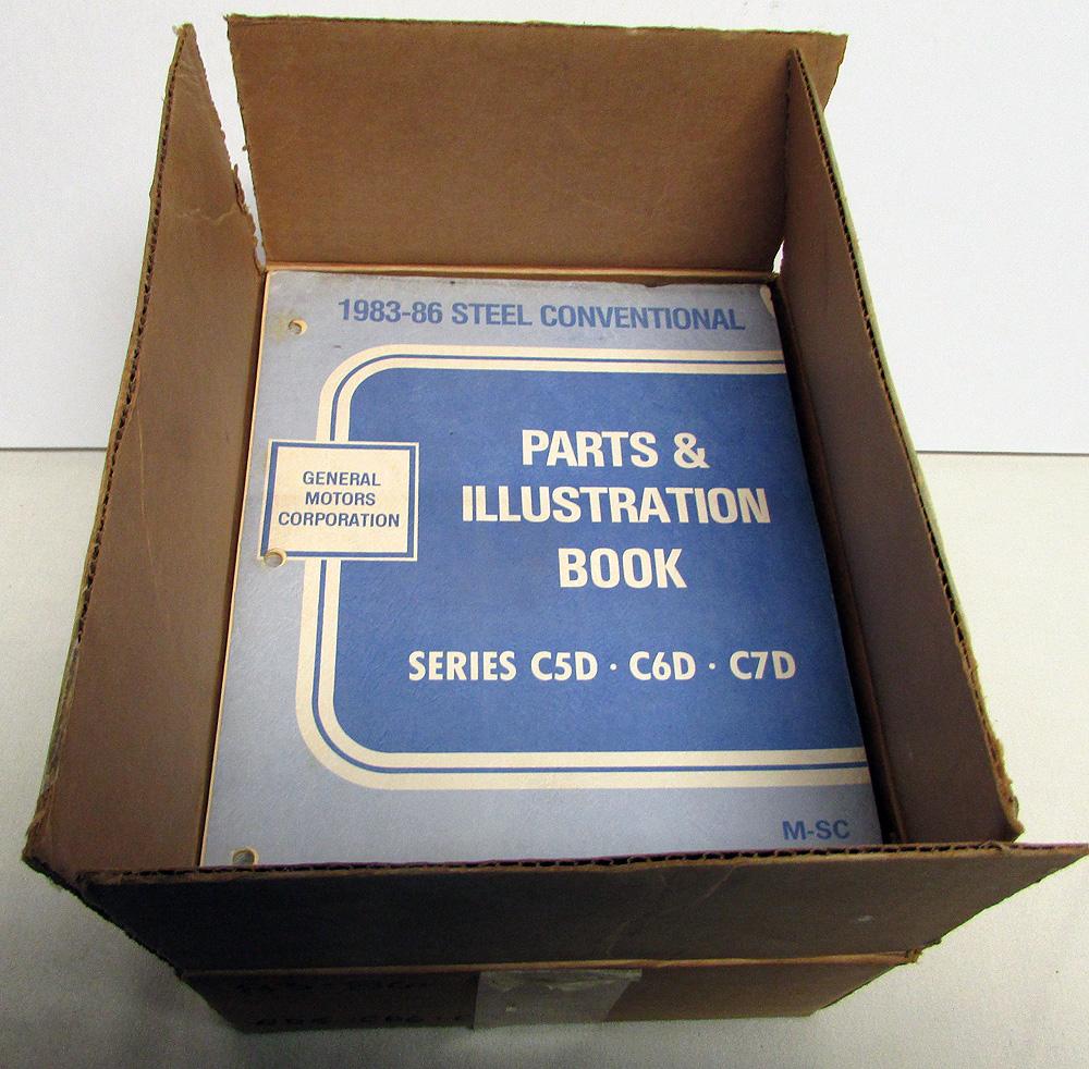 1983-1986 GMC Chevy Truck Parts/Illustration Book Steel Conventional Medium Duty