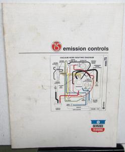 1975 Chrysler Dodge Plymouth Dealer Service Training Booklet Emission Controls