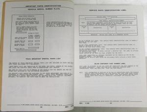 1983-1988 GMC Chevy SB School Bus & FWD Control Chassis Parts/Illustration Book