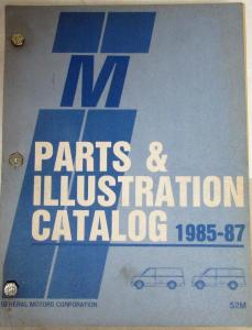 1985-1987 GMC Chevrolet M Panel Van/Passenger Van Parts and Illustration Book
