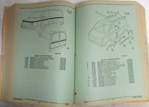 1985-1988 GMC Chevrolet M Panel Van/Passenger Van Parts and Illustration Book