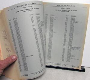 1985-1989 GMC Chevrolet P Van Parts and Illustration Book Step Van Motor Home