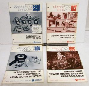 1975 Chrysler Plymouth Dodge Master Tech Reference Book Full Set Of 16