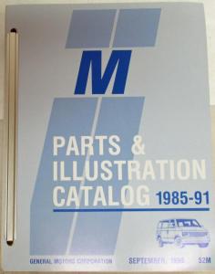 1985-1991 GMC Safari Chevrolet Astro M Van Parts and Illustration Book