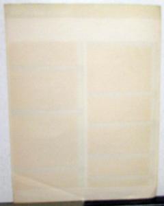 1964 Ford Truck Dealer Pre-Delivery Service Check Sheet Econoline Pickup 100-800