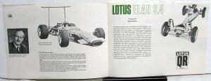 1967 Lotus Elan S4 Original Sales Brochure